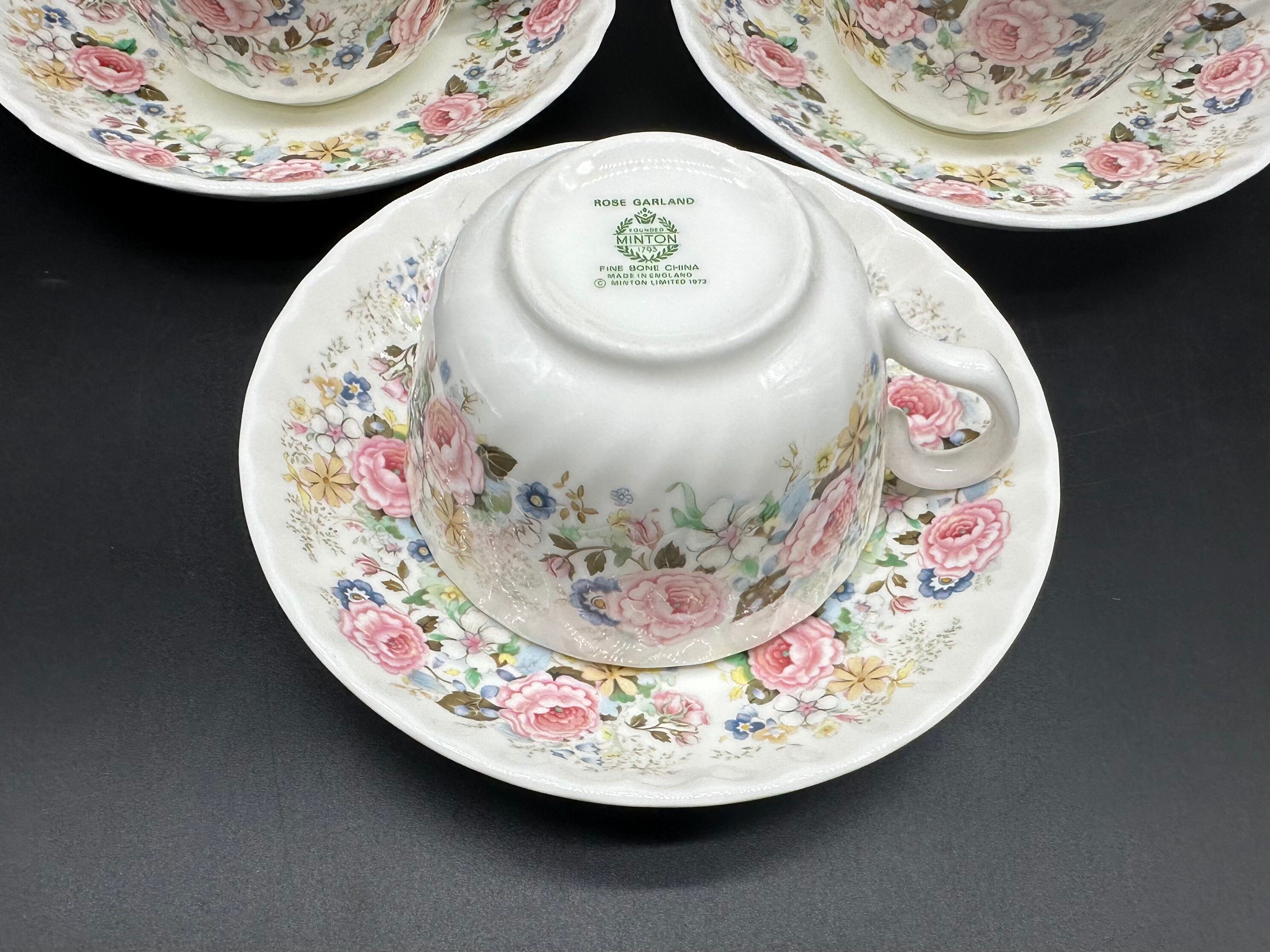 ミントン ローズ ガーランド ティーカップ ソーサー セット (6個セット