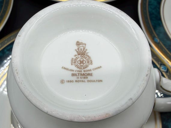 A.B.J CRAFTON STRATHMORE ティーセット Royal Doulton Biltmore Tea Cup Saucer Sets (set of 4) Bone China