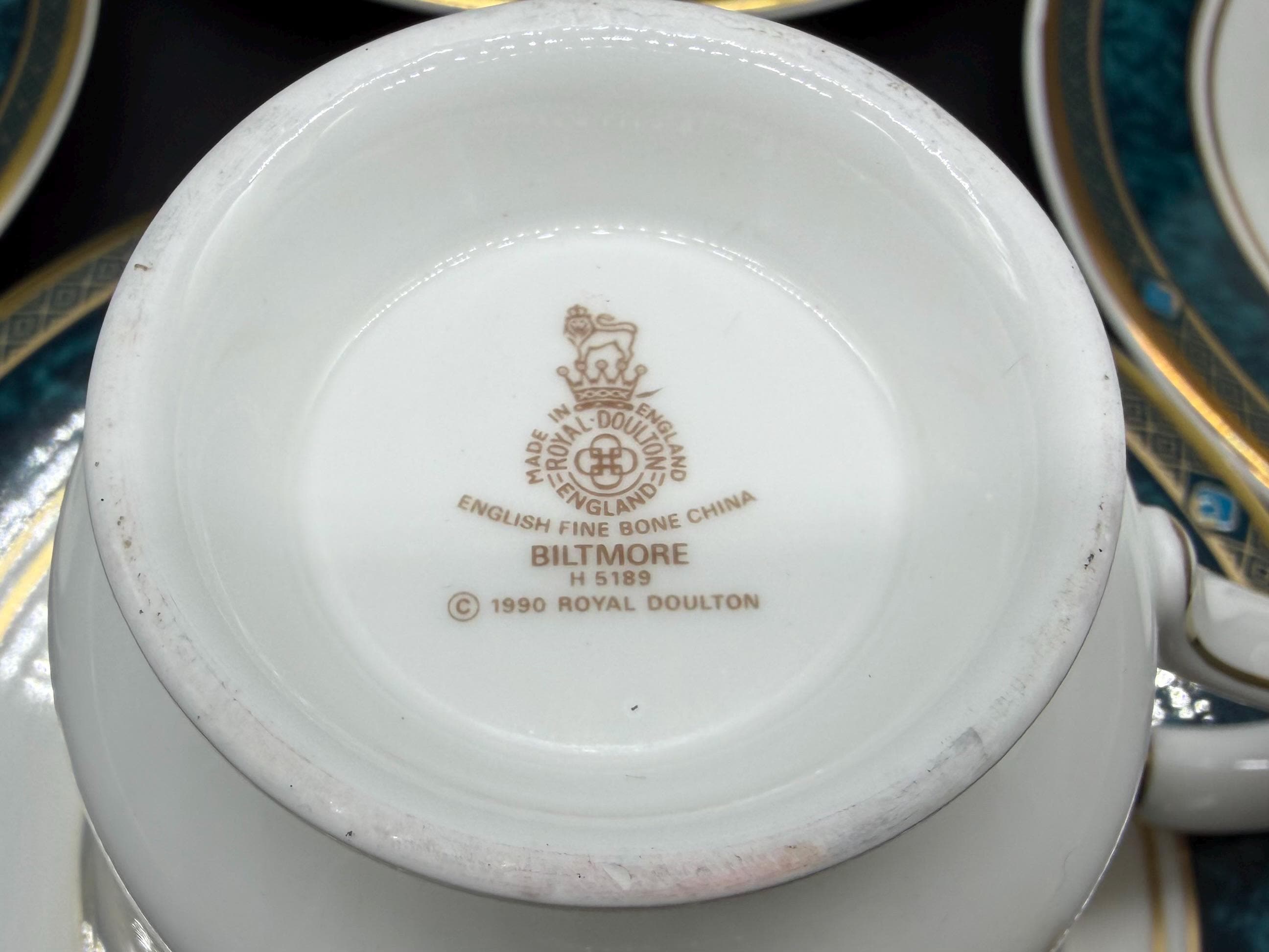 Royal Doulton Biltmore Tea Cup Saucer Sets (set of 4) Bone China
