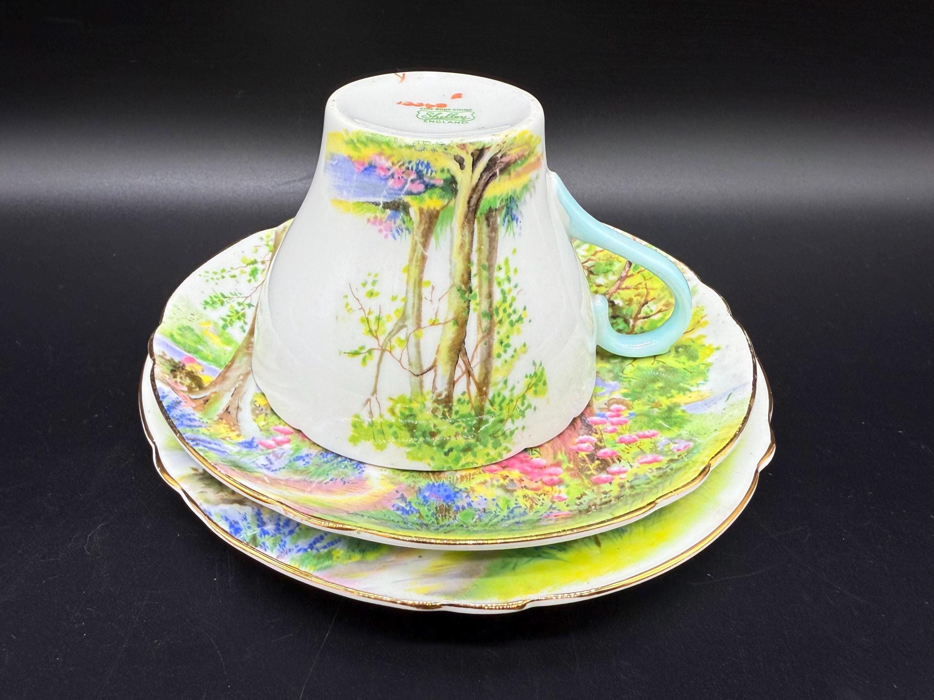 Shelley 13348 Woodland 3 Pieces Tea Trio Set Bone China England - Etsy