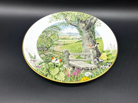 Royal Worcester A Country Path in May by Peter Barnett Plate
