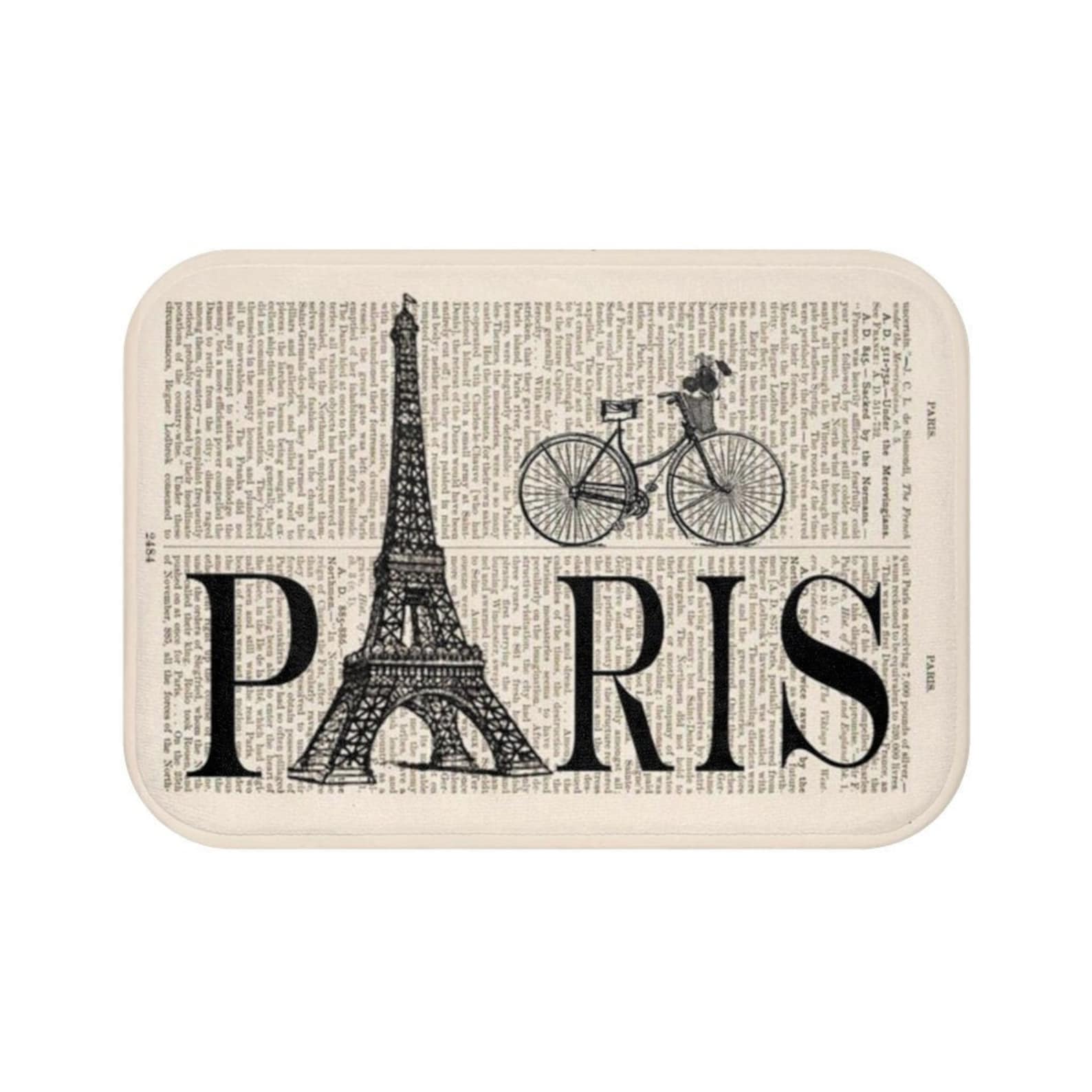 Bath Mat French Rug Paris Theme Rug Paris Theme Mat Etsy