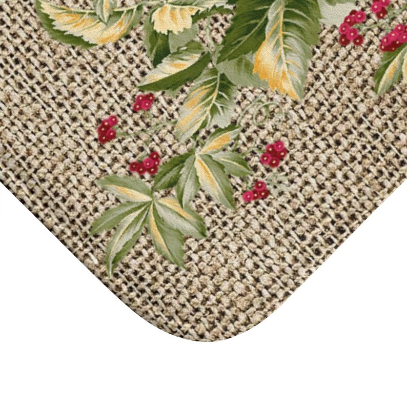 Bath Mat farmhouse Bath Mat rustic Bath Mat floral rustic Etsy