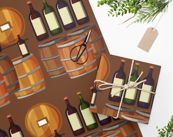 Geschenkpapier, Geschenkpapier für Wein, Geschenkverpackung für Wein, originelle Designer Geschenkverpackung Weinkeller, Geschenkpapier ein Weinkeller.