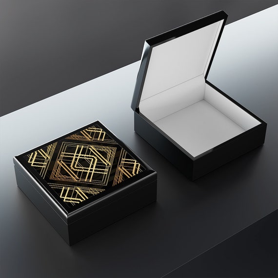 Gold Bamboo Lacquer Jewelry Box