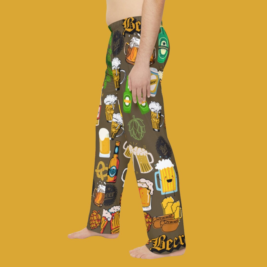 Men's Pajama Pants Pajama Pants Beer Pajama Pants With Etsy