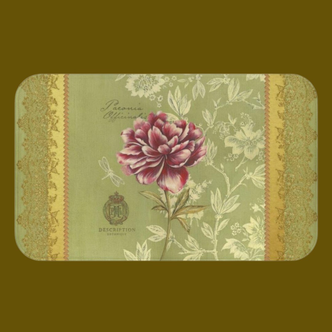 Buy Bath Mat Shabby Chic Peony Bath Mat French Bath Mat Floral Online
