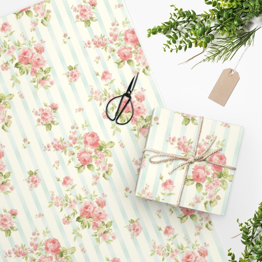 Shabby Chic Floral Wrapping Paper