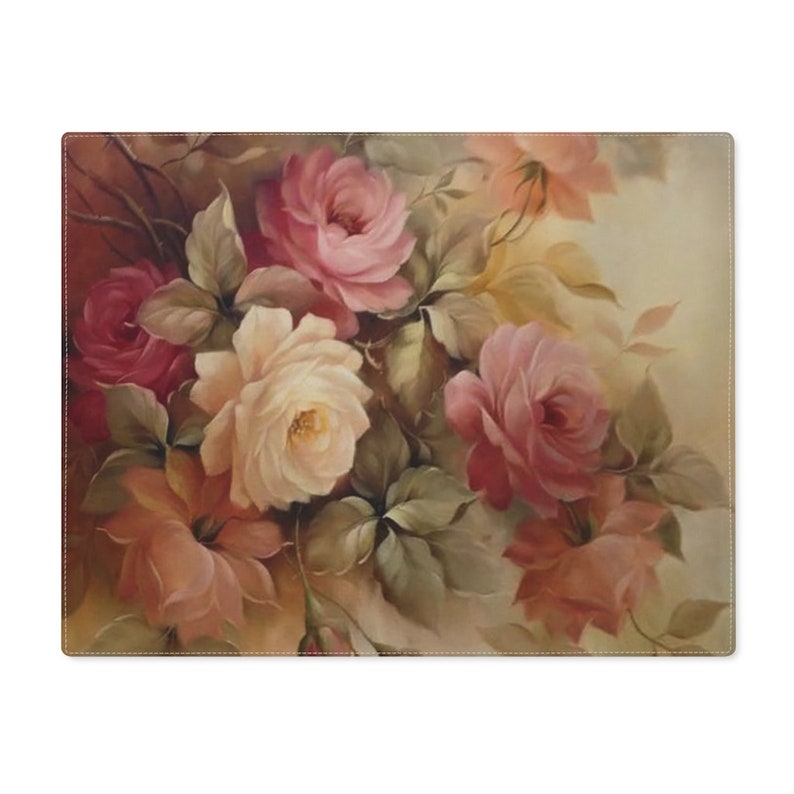 Placemat Table Decor Placemats With Vintage Roses Floral Etsy