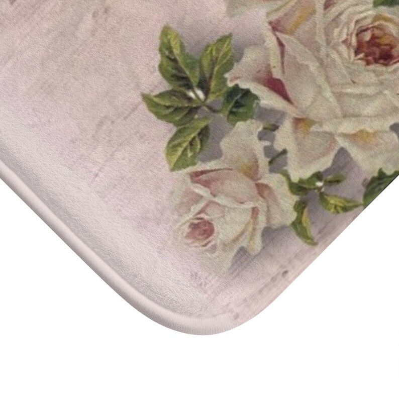 Bath Mat Shabby chic Bath Mat bathroom decor retro paris Etsy