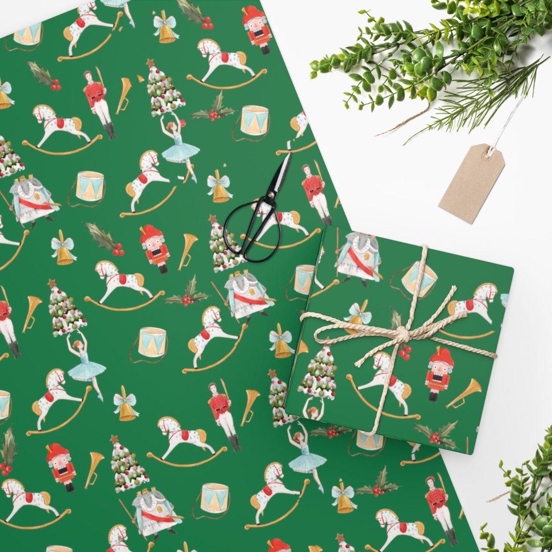Wrapping Paper Nutcracker Christmas Wrapping Paper Gift Etsy