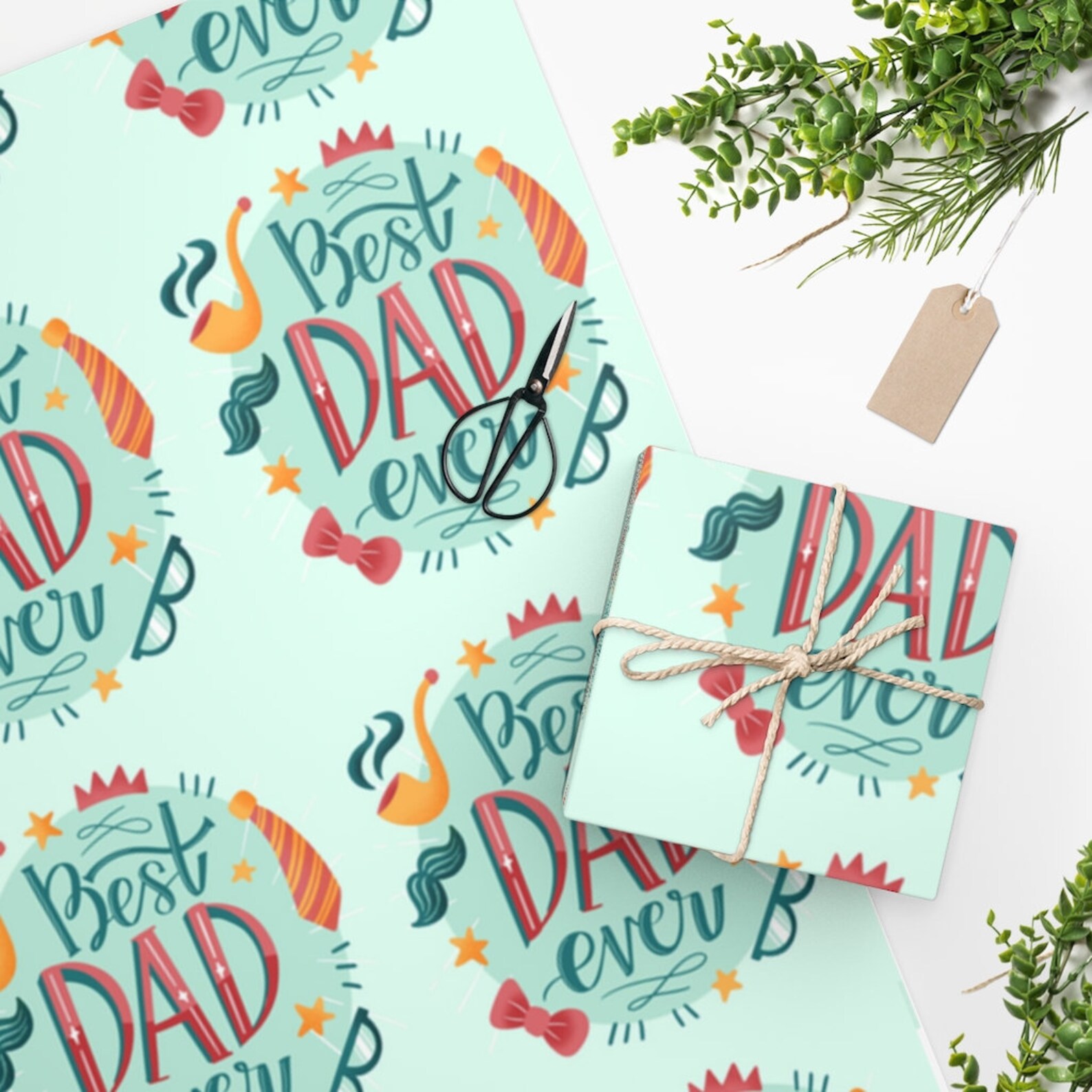 Download Wrapping Paper Father's Day wrapping paper Best Dad Ever ...