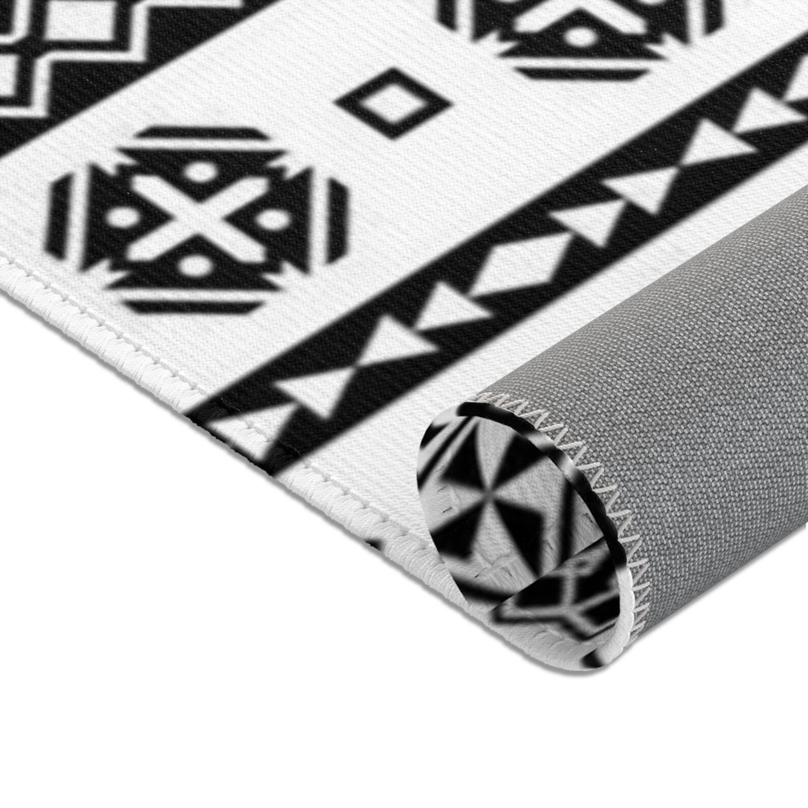 Area Rugs black and white graphic print rug. New. Made to Etsy