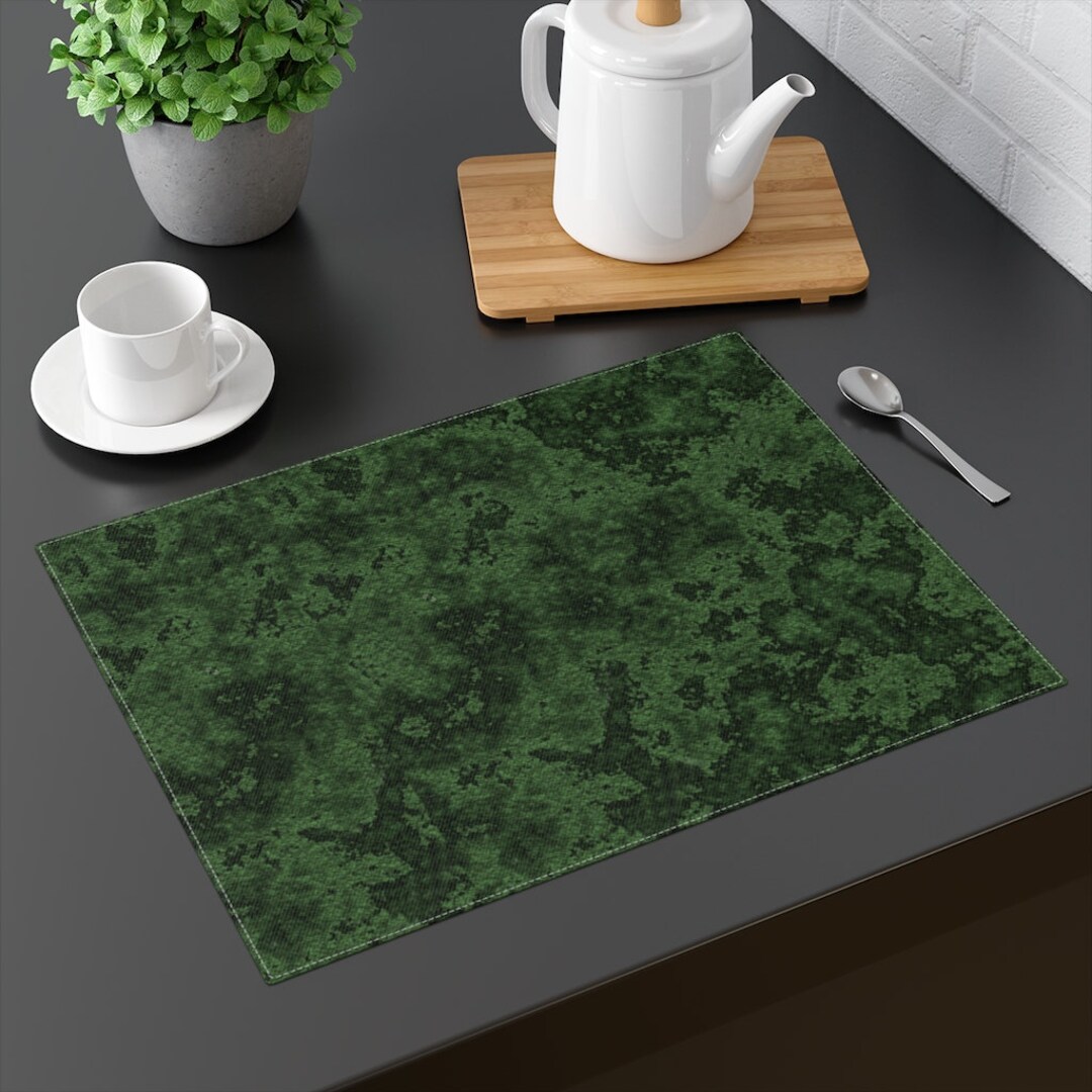 Placemat Green Moss Placemat Green Moss Table Decor Floral Etsy