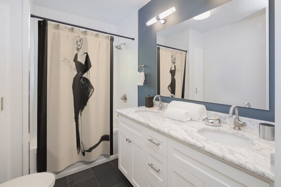 Shower Curtains French Shower Curtain Elegant Decor French Etsy