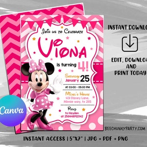 Editable Birthday Party Invitation, Digital Invitation, Editable With Templatte, Instant Download