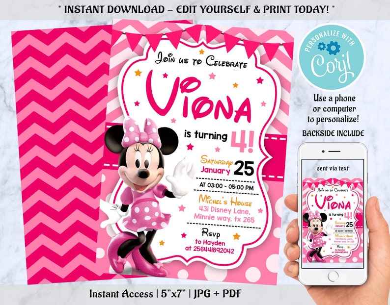 Editable Birthday Party Invitation Digital Invitation Etsy