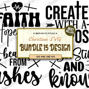 Christian Bundle SVG, Glaube Bundle SVG, Gott svg, Jesus svg, Bibel Vers Bundle, religiöse SVG, Cricut Cut Dateien, SVG-Dateien für cricut