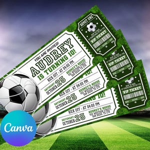 Fußball-Karte Geburtstagseinladung, Fußball-Karte einladen Vorlage, Fußball-Party-Kinder, digital bearbeitbare druckbare, sofortiger Download