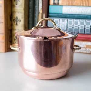 Copper pot with lid Nils Johan Sweden Food photo prop CLEARANCE SALE