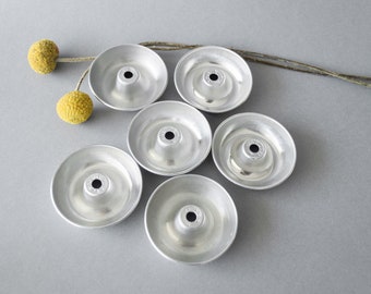Set di 6 stampi rotondi in alluminio stile vintage per biscotti Bundt.