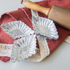 Stampi da forno shabby scanalati rombo diamante alluminio svedese vintage cibo accessori fotografici