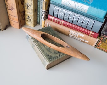 Antique weaving shuttle Wooden bobbin Scandinavian