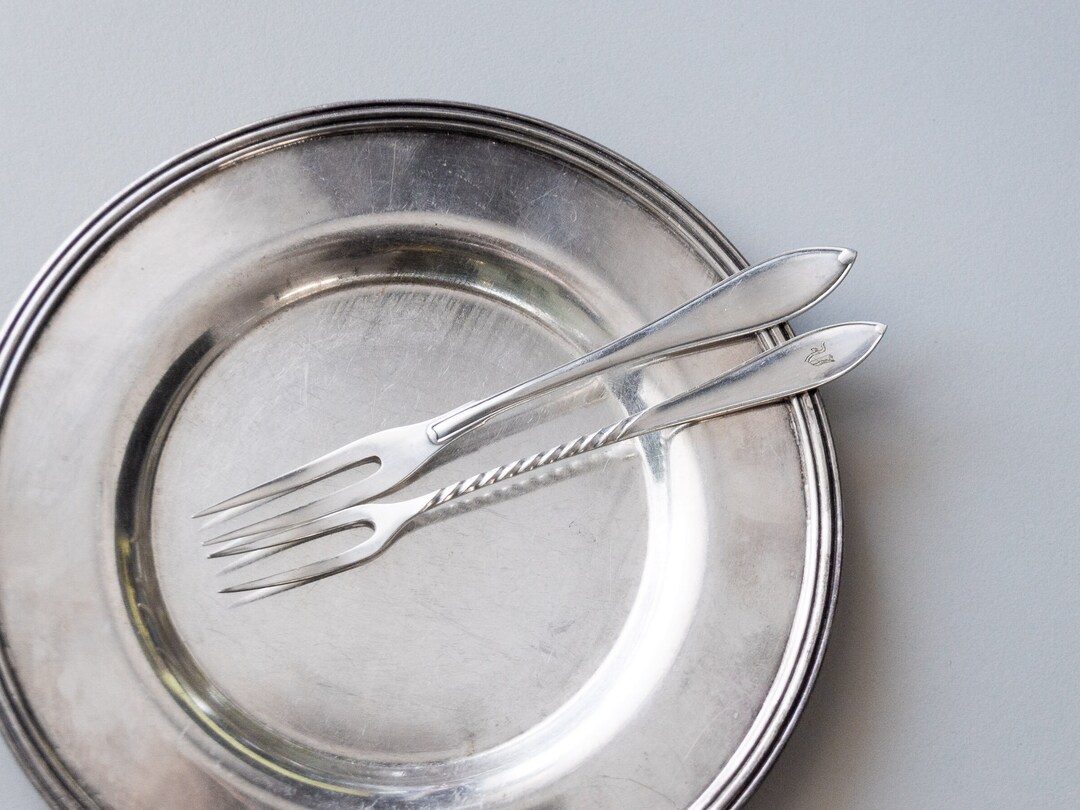 Appetizer Picks Silver Plated Food Photo Props Swedish Vintage Etsy
