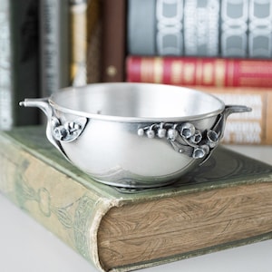 Sucrier fantaisie plaqué argent muguet Art nouveau accessoire photo alimentaire plat à bijoux