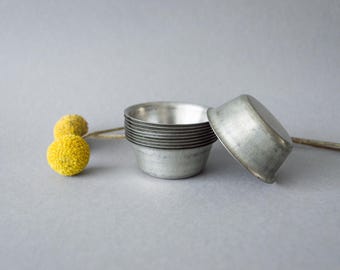 Juego de 10 moldes para muffins deslustrados, estilo cottagecore envejecido, accesorios para fotos de comida.