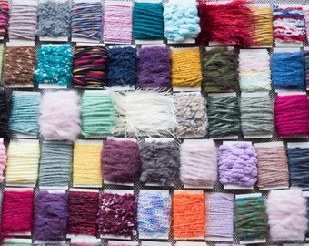 Yarn grab bag, 3m each sample, Random mix Fiber pack Small project bundle