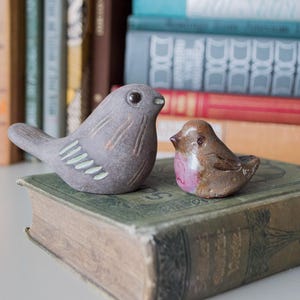 Miniatur Keramik Vogel Figur Rustikale Keramik Dekor