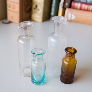 Antique apothecary bottle With spout Rare Pharmacy Industrial decor