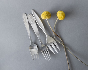 ヴィンテージのユニークなPR Ms Alpシルバーメッキフォーク