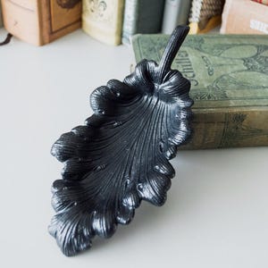 SALE Gusseisen Blatt Tablett Kasli Schmuck Trinket Schale Shabby Chic Dekor Food Foto Requisite