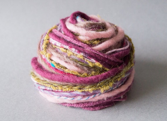 Yarn art bundle Purple Pink Green mix Inspiration set Small project yarn