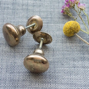 CLEARANCE Brass drawer knobs Set of 2 Shabby chic Patina Brass hardware