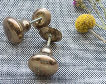 Brass drawer knobs Set of 2 Shabby chic Patina Brass hardware