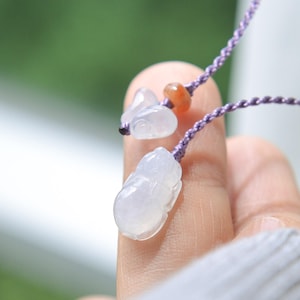 Natural Type A Burma Jadeite Jade Pixiu and Butterfly Mobile Phone charm /Traditional Chinese Art/Ready to ship/style3276