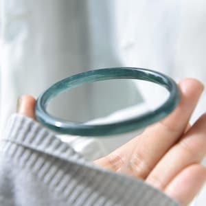 Natural Type A Guatemalan Jadeite Thin Bangle 56.7mm #S653