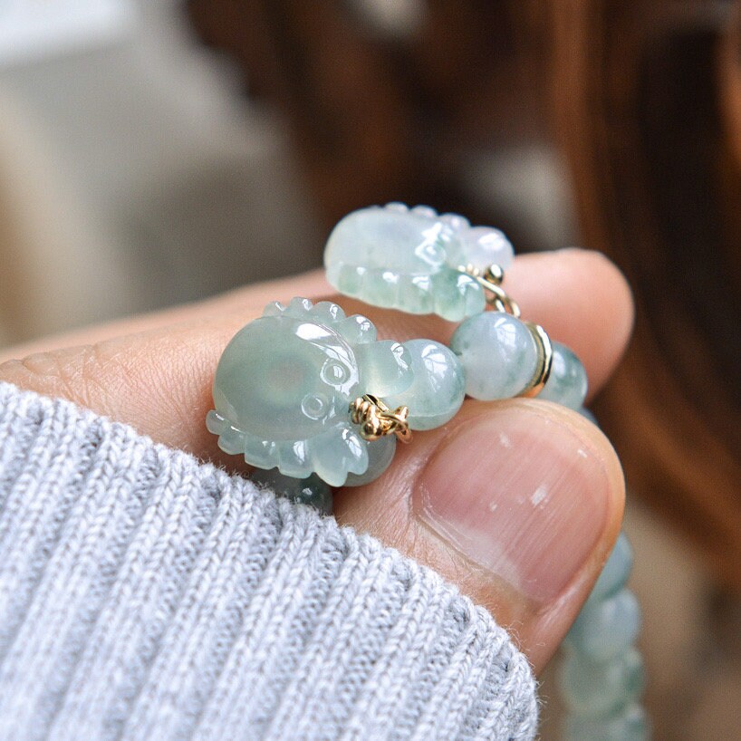 売れ筋・人気アイテム 商品 Type Natural A Filled Gold 14K Crab Jade Jadeite Burma ピアス