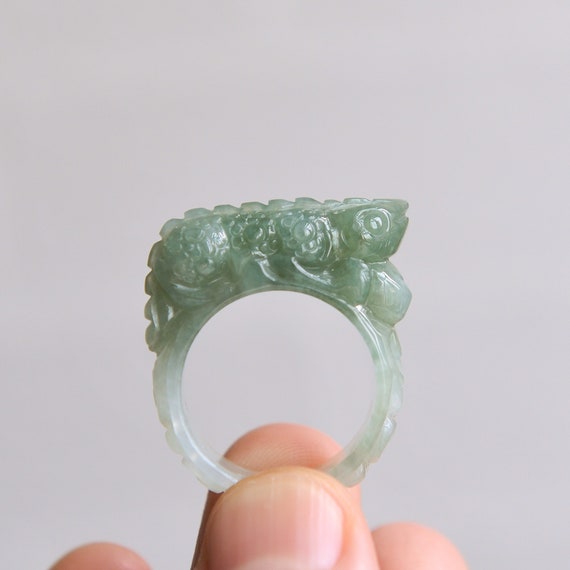 Natural Type A Jadeite Jade Lizard Ring/ready TO Ship/no.s263 | Etsy