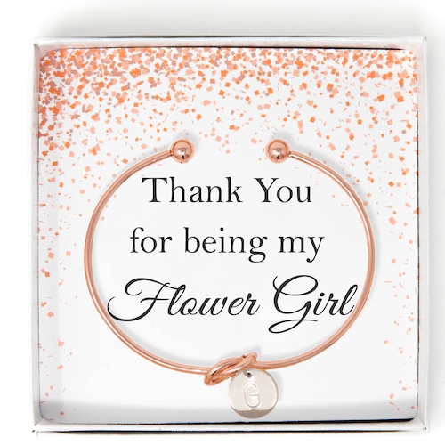 Thank You for Being My Flower Girl Bracelet Flower Girl Etsy