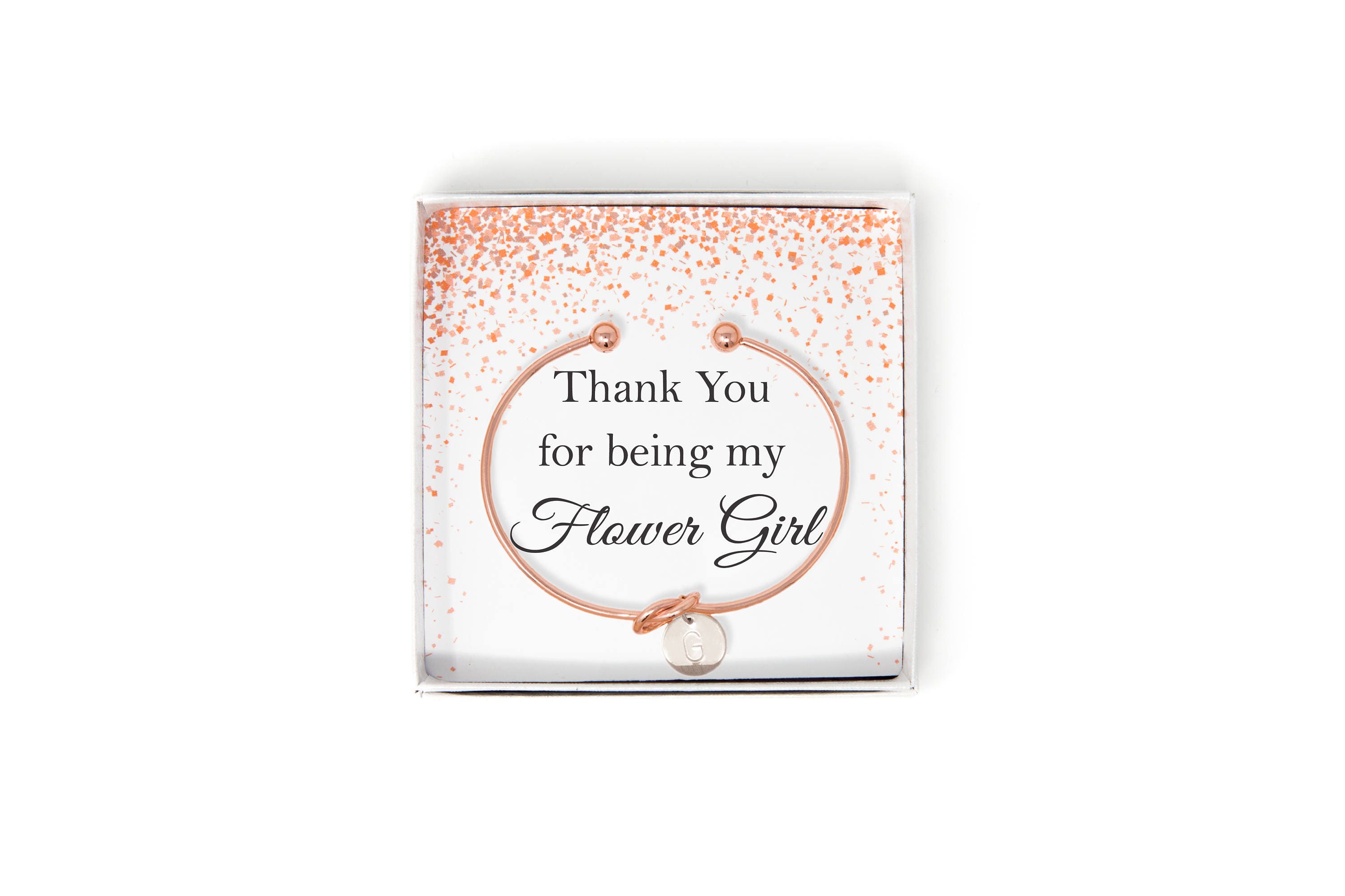 Bracelets on Card in Gift Boxes Thank You Gifts for Bridesmaids & Flower Girls