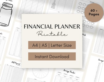 Finance Planner Printable Financial Tracker, Budget Planner, Savings Tracker, Printable Financial Journal, Expense Tracker, Money Budgeting