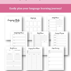 Language Study Planner Printable Language Learning Journal - Etsy