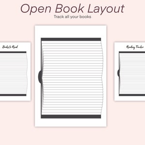 Libros imprimibles para leer: registro de lectura para amantes de la lectura, rastreador de libros, planificador de lectura imprimible, planificador digital tamaño carta A4 A5