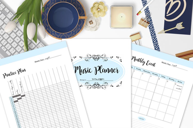 MUSIC PLANNER PRINTABLE Practice Plan Printable Planner Etsy