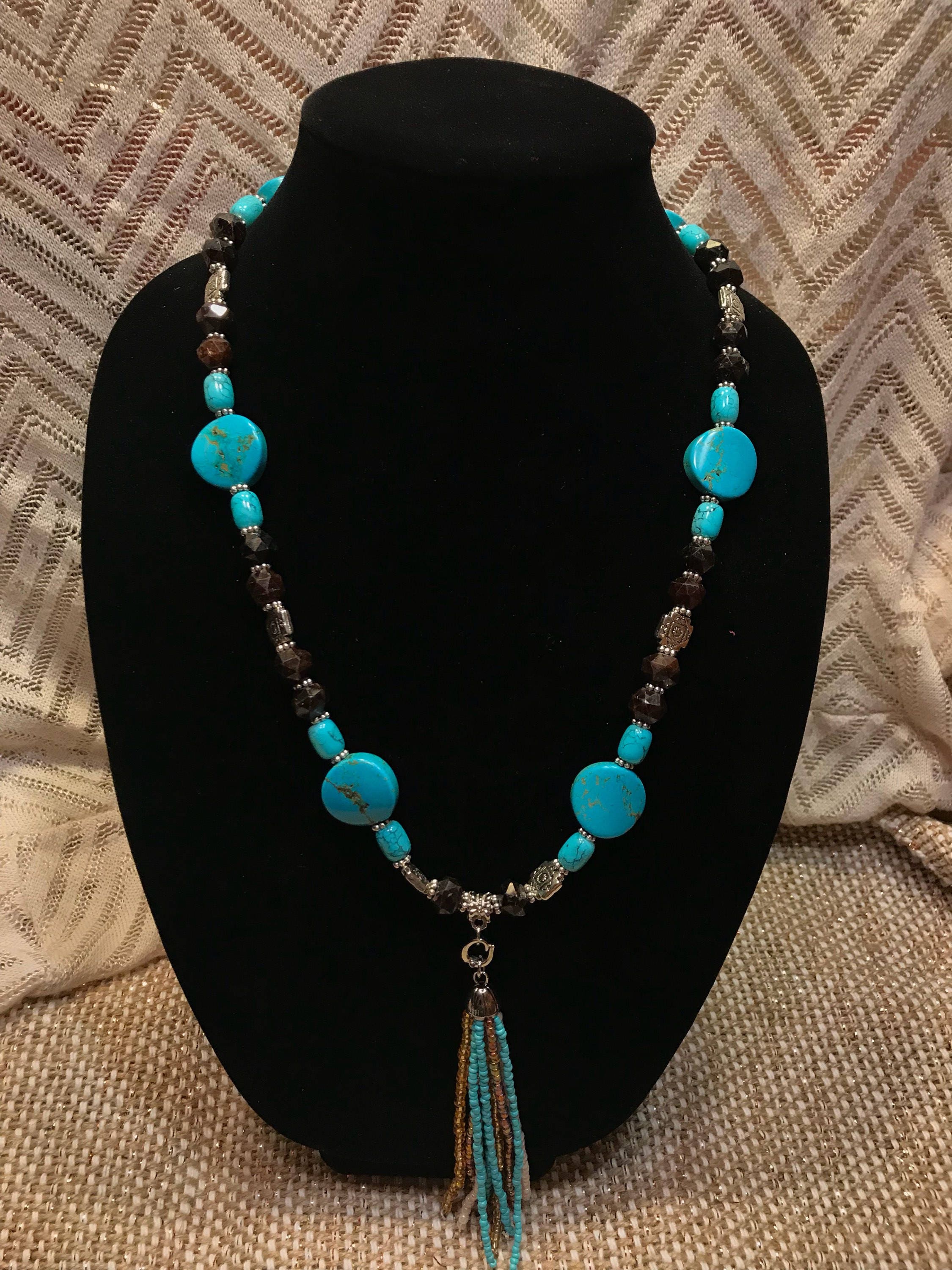 Turquoise Jewelry Set Tassel Jewelry set Western Necklace Etsy