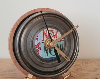 Ecofriendly Gift, Upcycled Office, Modern Clock, Office Decor Accessories, Industrial Home Decor, Retro Clock